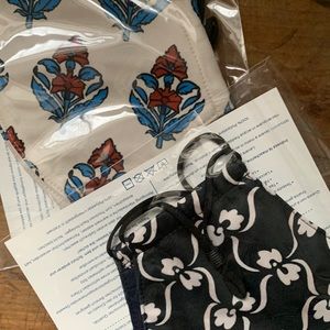 (2) Tory Burch Masks, Sold Out Prints!